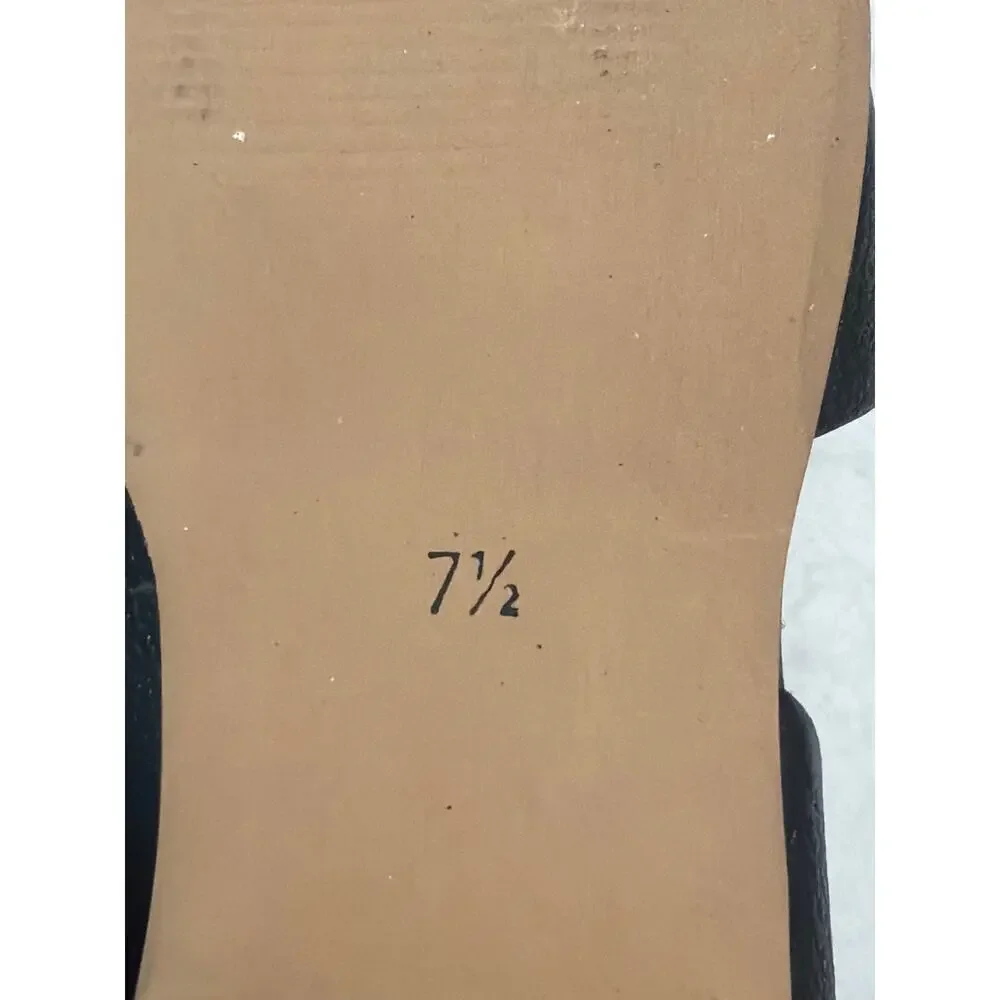 Anthropologie Women’s Leather Souvenir Cut Out Slip On Flats Size 7.5 Black